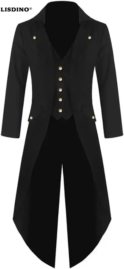 Vintage Fashion Jacket - Mens Steampunk gotische jas Victoriaanse slipjas