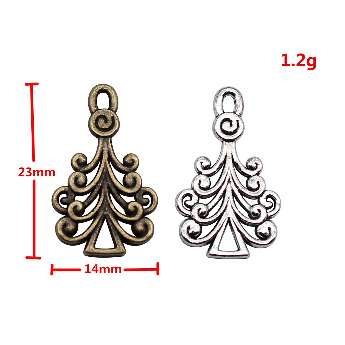 Vintage Fashion Jewelry Necklaces - Kerstdag Charm Bell Hanger Legering Charms