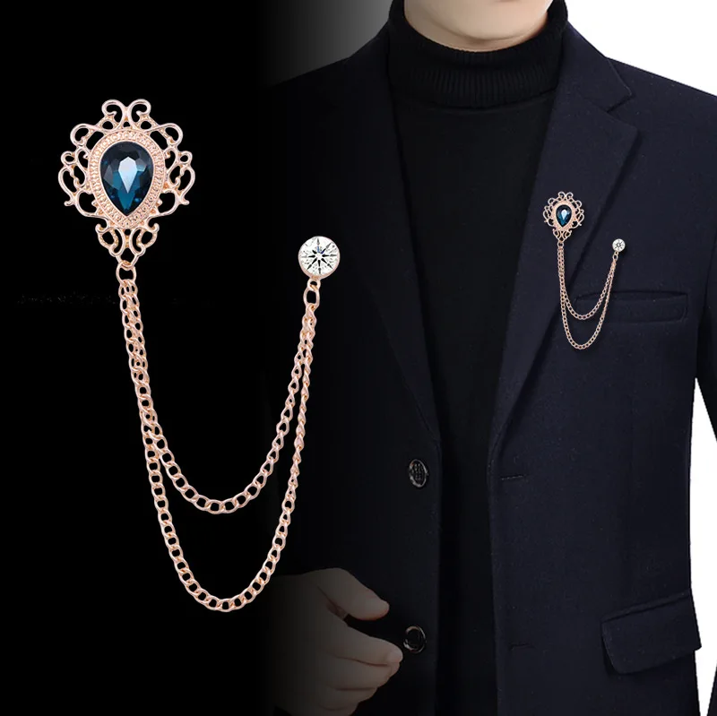 Vintage Fashion Mens - Nieuwe Vintage Kwastje Ketting Strass Kristal