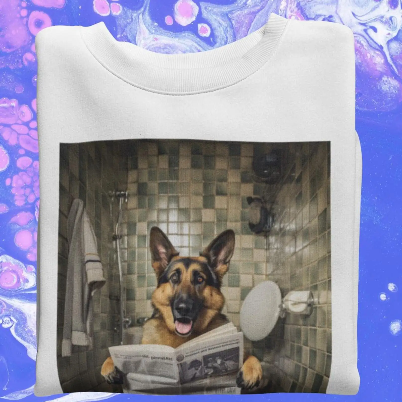 Quirky Vintage Fashion - Grappige Duitse herder T-shirt Eigenzinnige hond