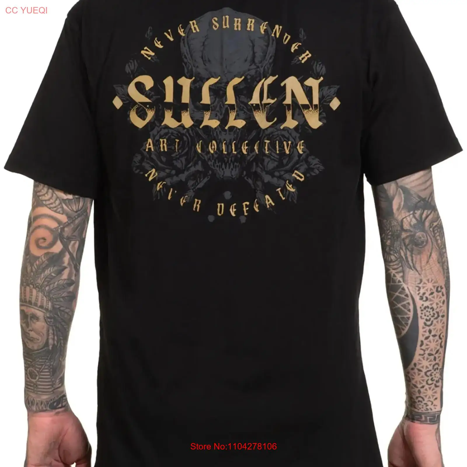 Vintage Fashion Logos - Sullen Never Defeated Premium T-shirt voor