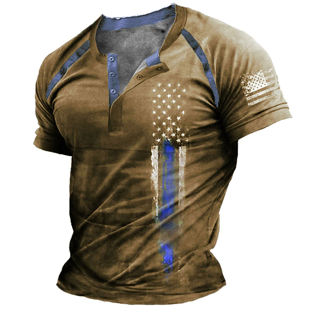 Vintage Fashion Mens - Grappige 3D Amerikaanse vlag print heren