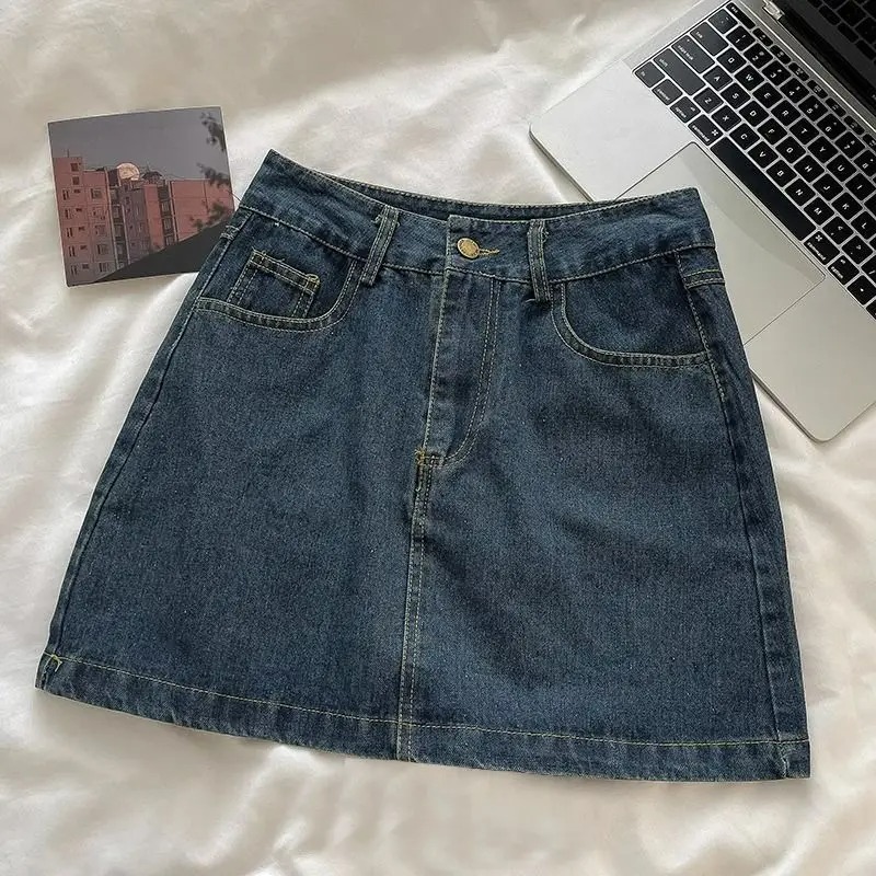Vintage Fashion Jacket - Y2K Denim Rok Set: Vintage Japanse