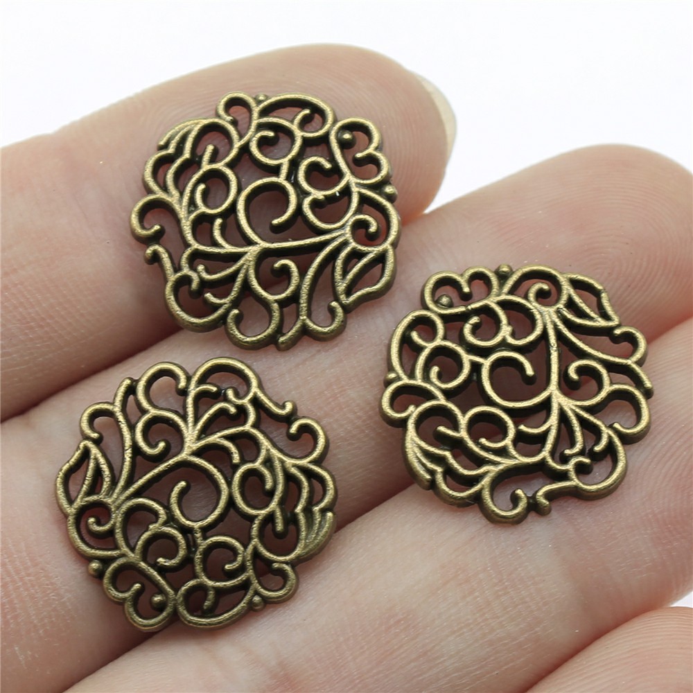 Vintage Fashion Theme - 10 stuks 18x18mm 2 kleuren antiek