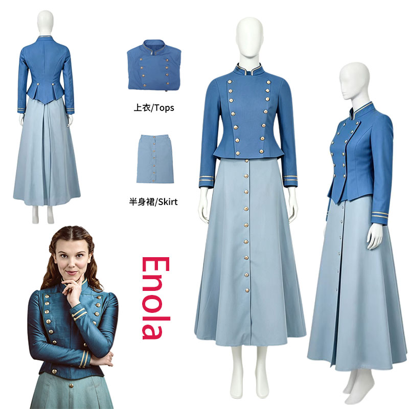 Vintage Fashion Jacket - WHH Movie Enola Cosplay Kostuum Holmes