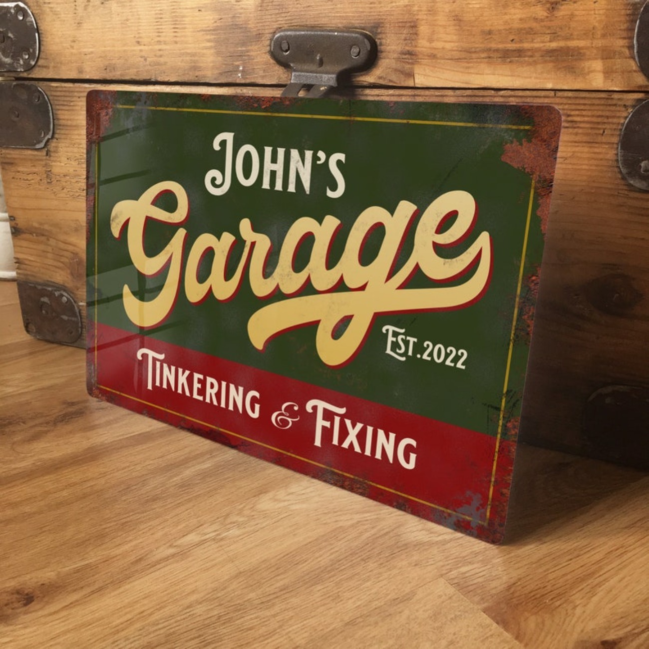 Vintage Fashion Plates - Op maat gepersonaliseerd garage metalen bord
