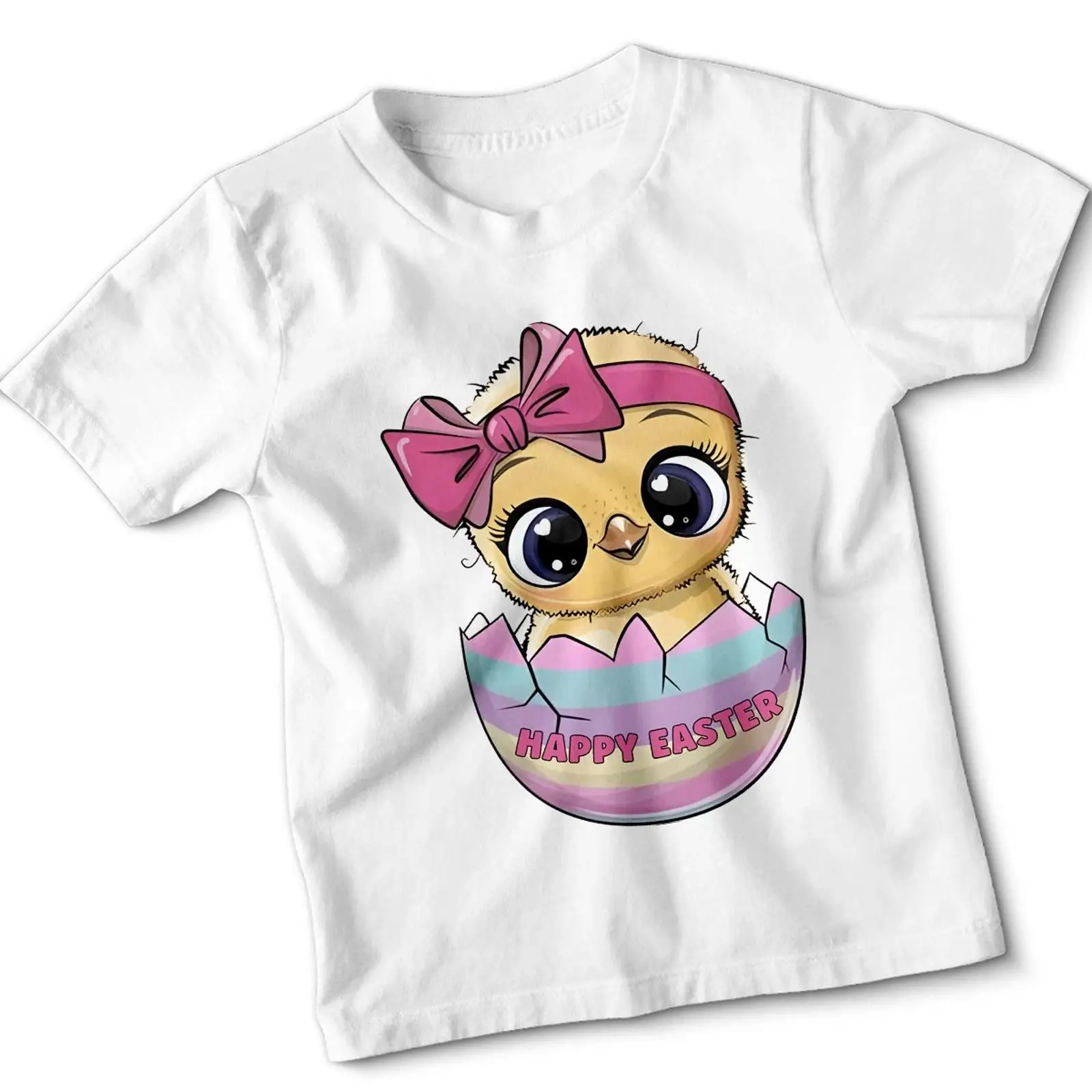 Vintage Ken Fashion - Frohe Ostern meisjes T-shirt Küken Design