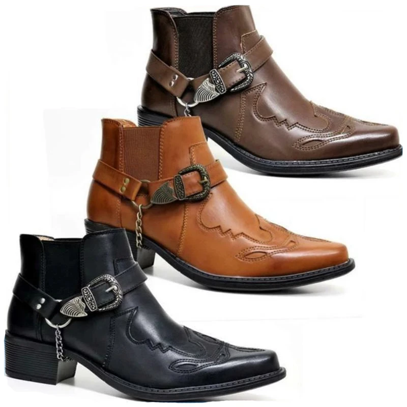 Vintage Fashion Mens - Mode 2026 Heren Vintage Cowboy Boots