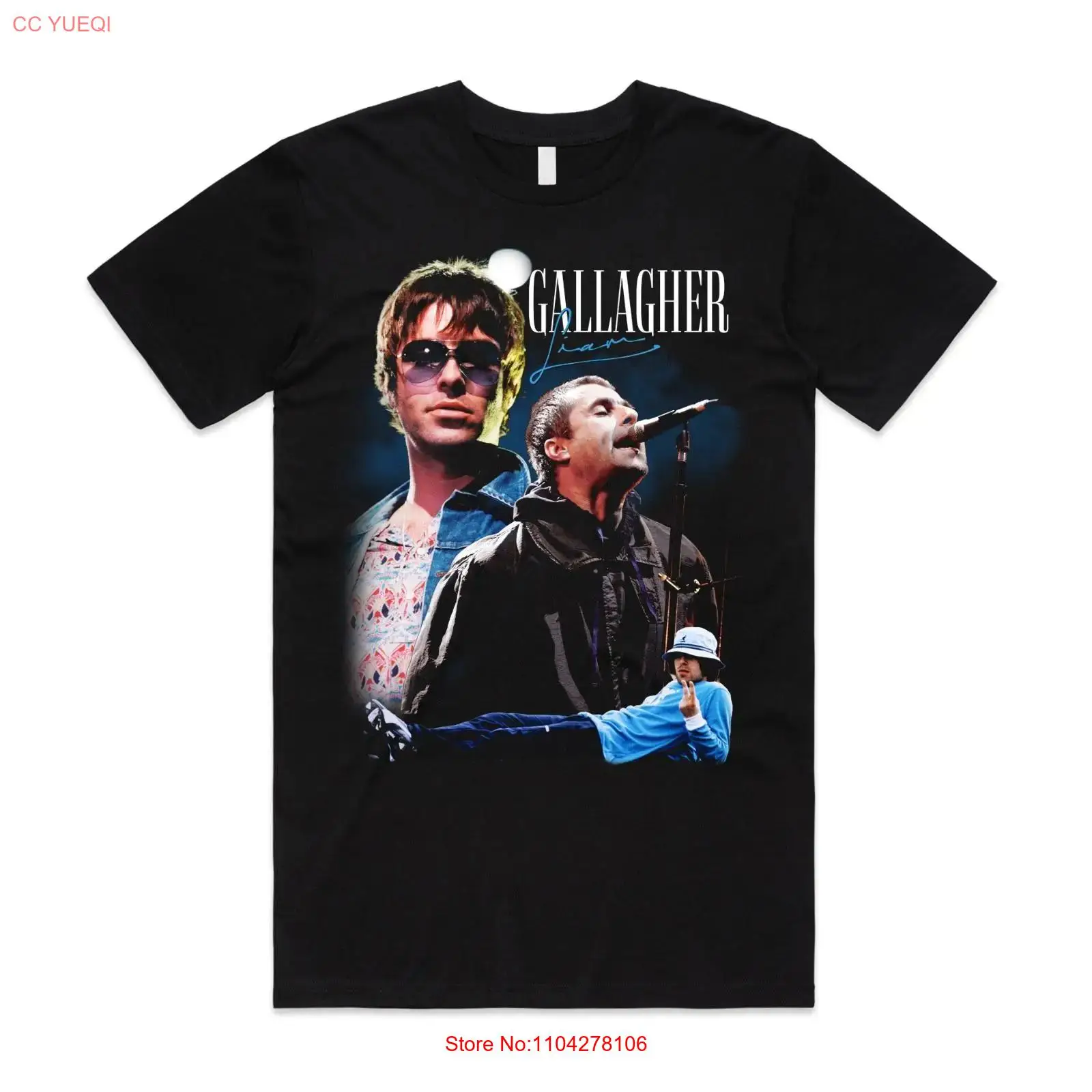 Vintage Fashion Uk - Liam Gallagher Homage T-shirt Top Retro