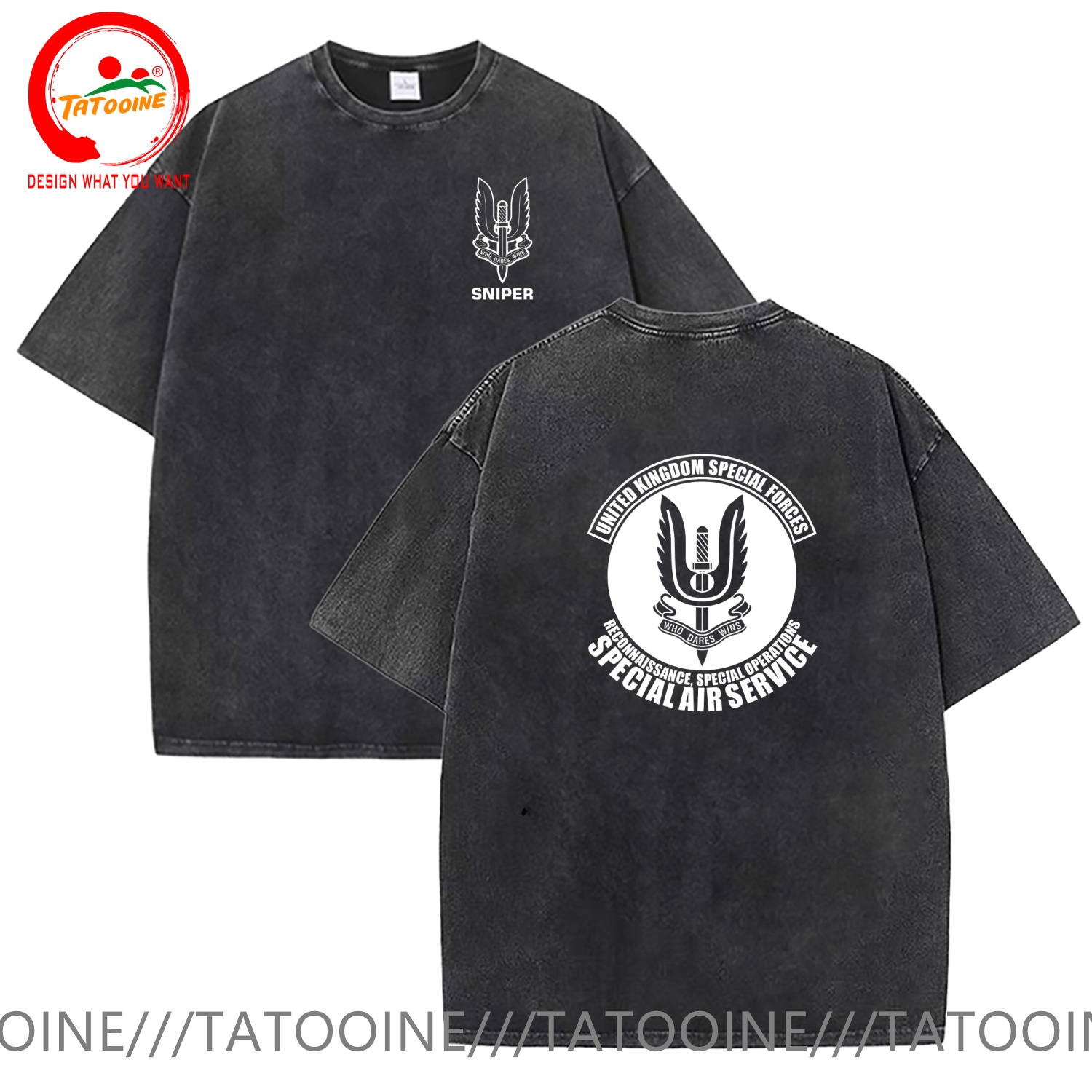 Vintage Fashion Uk - Vintage gewassen katoenen T-shirt grappige ontwerper