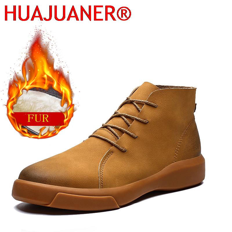 Vintage Fashion Mens - Luxe merk winter bont warme Chelsea